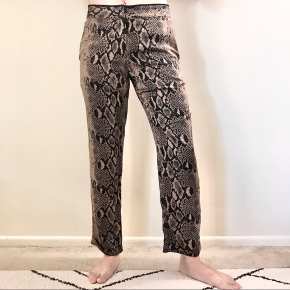 Dolce Vita Pants - DOLCE VITA Silk Snakeskin Trousers | XS